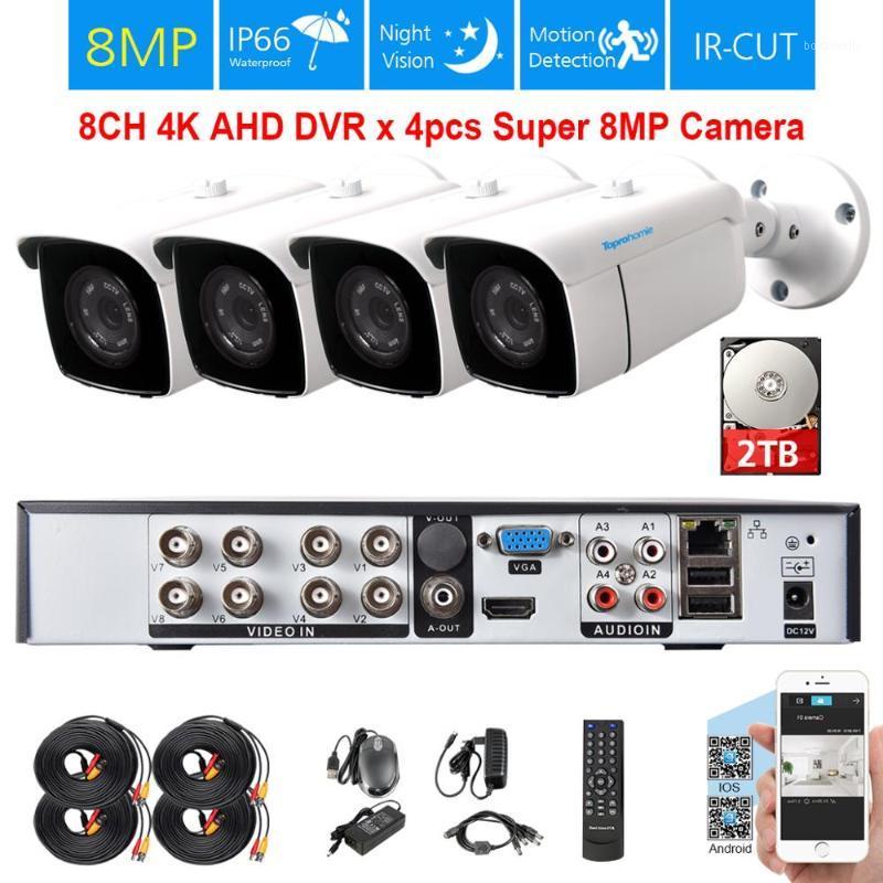 

TOPROHOIME h.265+ 8CH 4K Ultra HD Security Camera kit 1/3 SONY 8MP waterproof night vision Camera cctv video surveillance system1