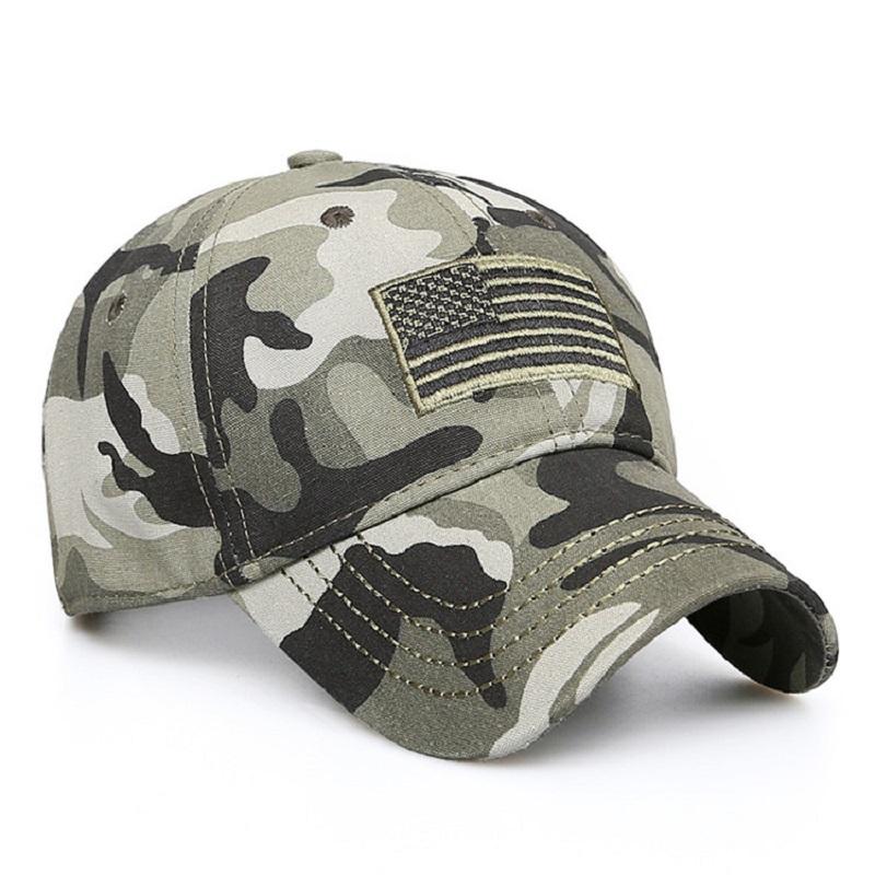 

New Men USA Flag Camouflage Baseball Cap Army Embroidery Cotton Tactical Snapback Dad Hat Male Summer Sports America Trucker Cap, As the picture