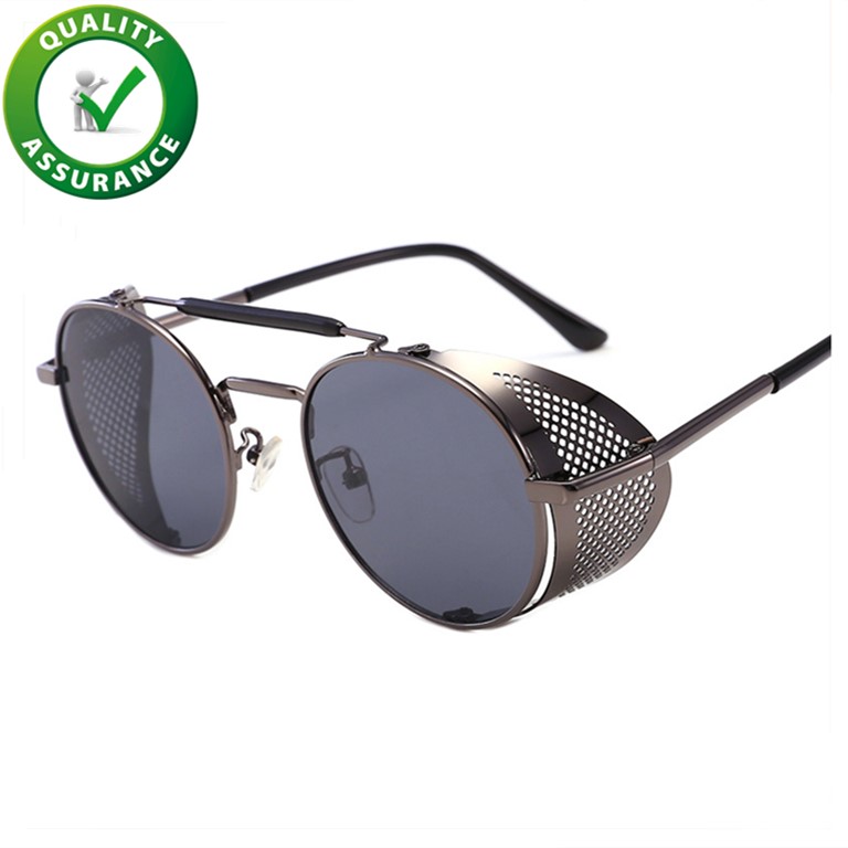 

Mens Designer Sunglasses Luxury Steampunk Glasses for Women Men Retro Round Unisex Eyewear Glasses UV400 Steam Punk lunettes de soleil New