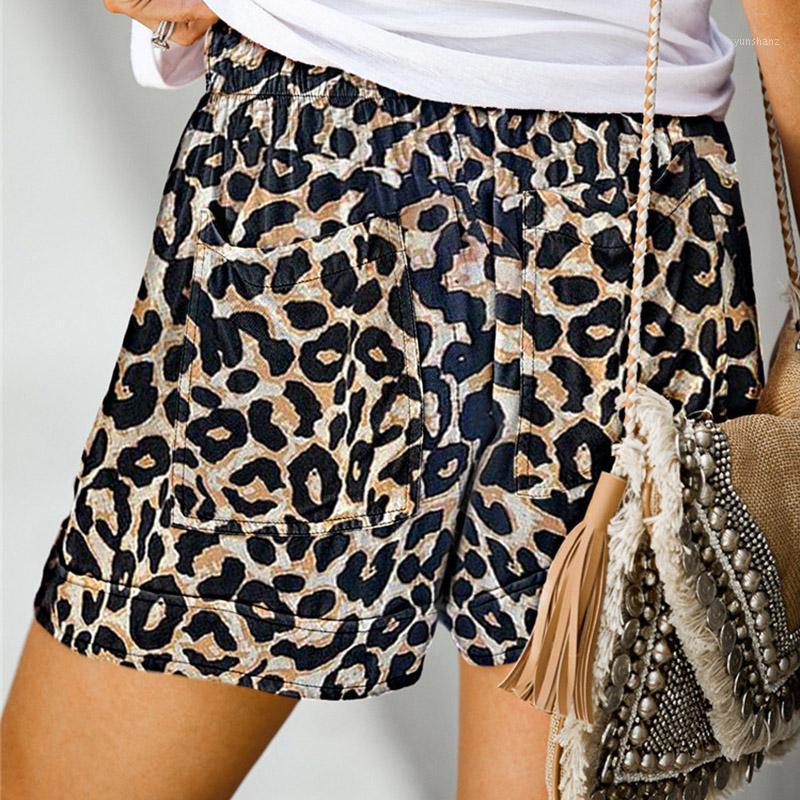 

Summer Women Drawstring Elastic Waist Pocketed Loose Breathable Casual Shorts Pants BHD21, Camouflage ash