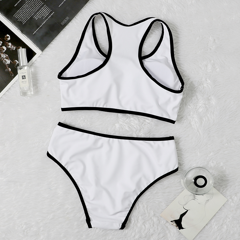 

Hot Swimsuit Bikini Set Women Black Wthie Two-piece Swimwear Fast shipping Bathing Suits Sexy