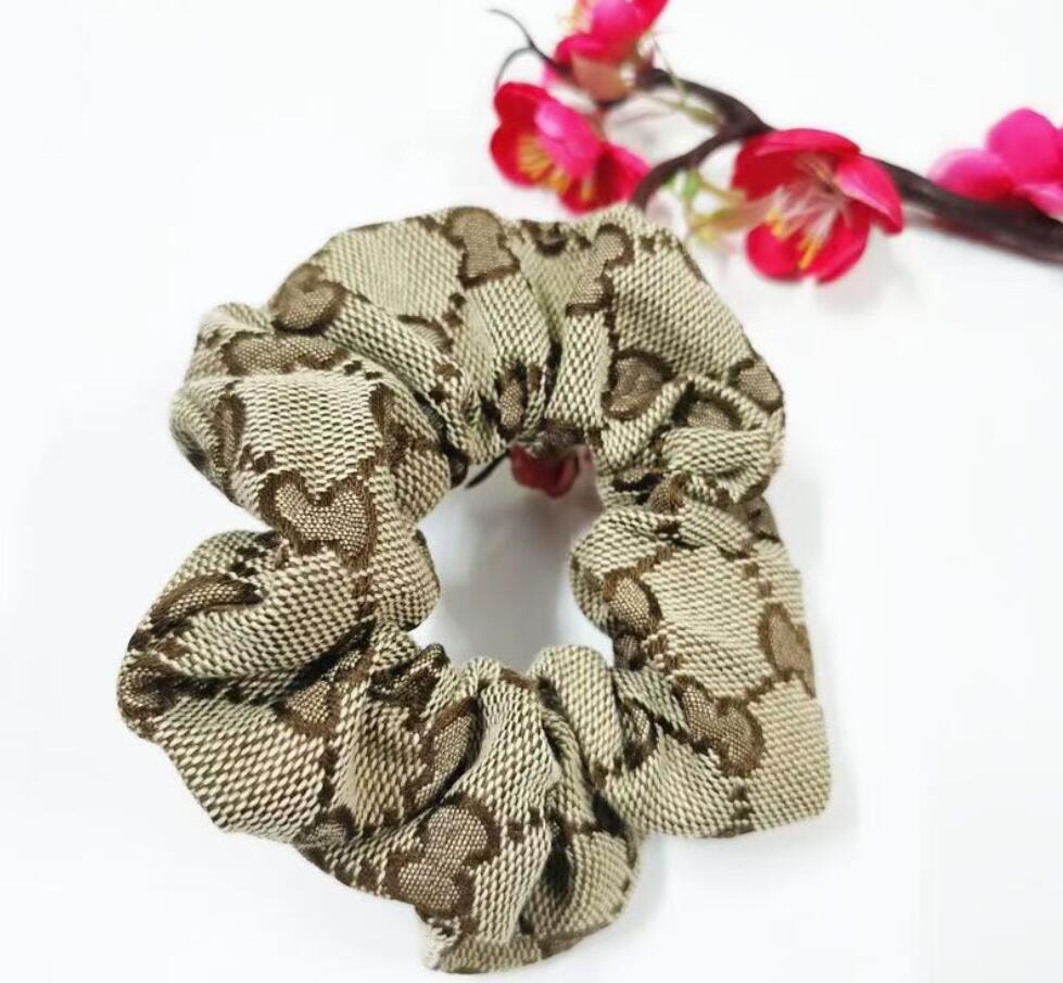 

8 Style Vintage Women Brand Designer Letter Printing Hair Rubber Band Elastic HairRope Ponytail Holder Luxury Colours Large Intestine Hair Accessorie Jewelry Gift