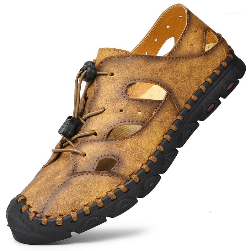 

trekking big fashion mens summer man rubber mens men sandals sport outdoor male beach sports 2020 leather for sandal sandels1, Black