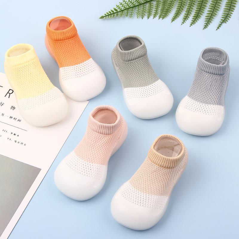 

Children's Floor Spring and Summer Solid Color Color Matching Baby Shoes Tube Soft Bottom Non-Slip Baby Hollow Toddler Shoes24091, Pink
