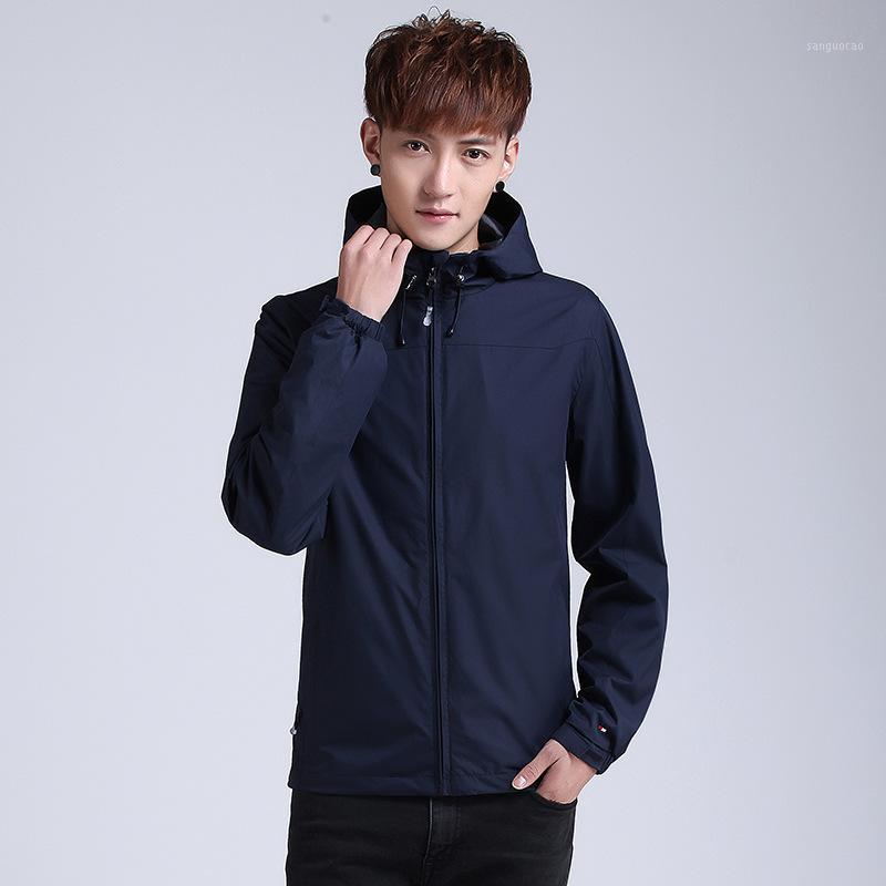 

Spring and Autumn Outdoor Travel Mountain Climbing Coat Men' Wear Thin Casual Jacket Men Loose and Plus-sized Jacket Male Hoode1, Red