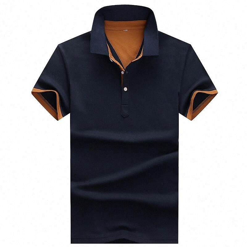 Chemise de golf pour hommes Chemise de tennis de coloration de couleur solide Bouton de collier de coloration Daily Work quotidien Tops en coton