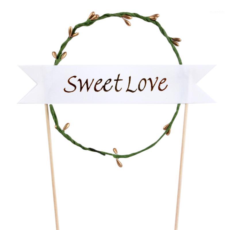 

Green Garland Cake Bunting Banner Cake Topper Picks Cupcake Toppers1, As pic