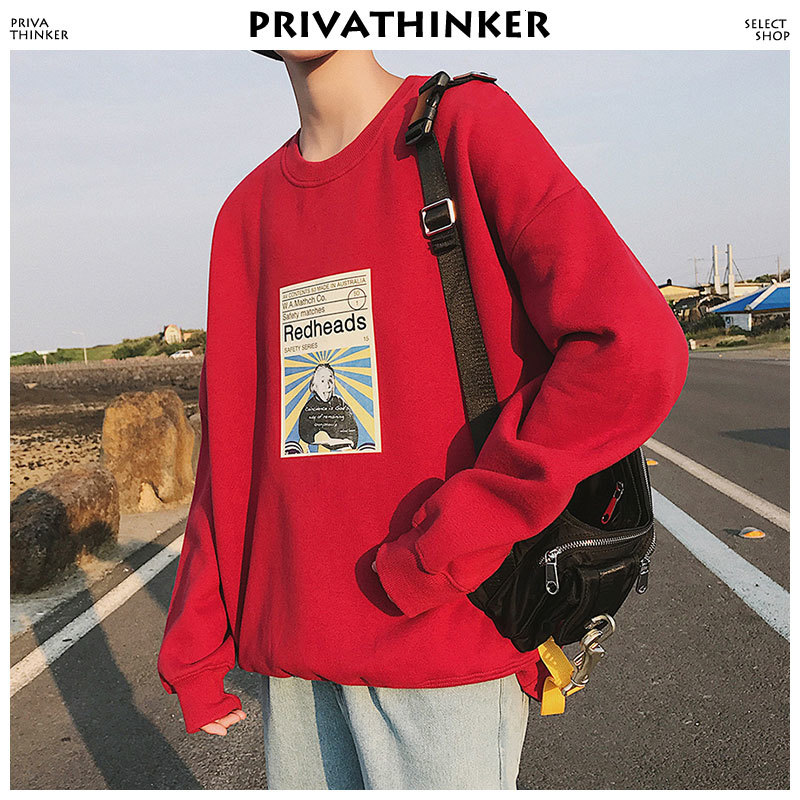 

2021 New Privarthinker Autumn Men Grey Hoodies Japanese Streerwear Hip Hop Hoodie Funny Print Man Sweatshirts Harajuku Pullover 4SO4, Grey(asian size)