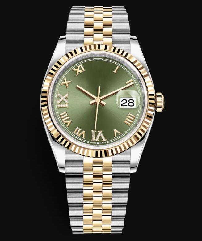 

Good Quality Watch New model With Date 36mm Two Tone 18k yellow Gold stainless steel strap 2813 Automatic Movement Watch watch Mens, 01