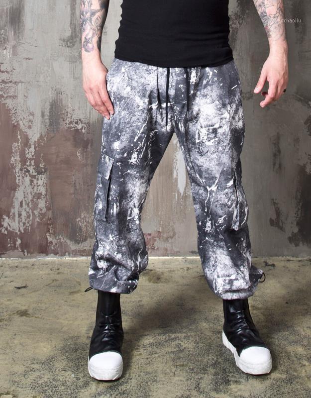

Mens Camo Streetwear Hip Hop Pants Multi-pocket Cargo Trousers Loose Casual Joggers Sweatpants Fashion Punk Harem Track Pants1, Gray