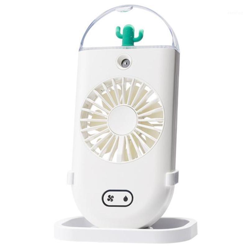 

Hot TOD-Water Mist Fan USB Rechargeable Handheld Portable Air Conditioning Humidfiying Spray Fans Office White1