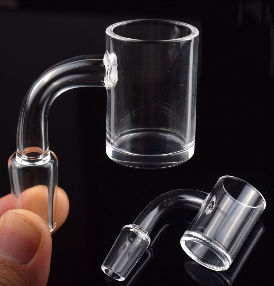 

Hot selling Short neck domeless quartz banger 4mm thick 10mm 14mm clear joint 45Â° 90Â° Quartz Banger Dab Nail for dab rig