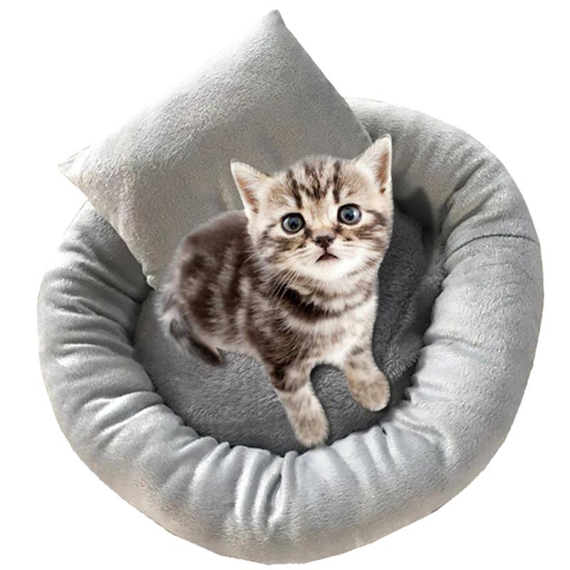 

1pcs Pet Dog Cats Bed Warm Bed Comfortable Plush Kennel Dogs Pet Litter Deep Sleep Pv Cat Litter Sleeping Washable Plush Do