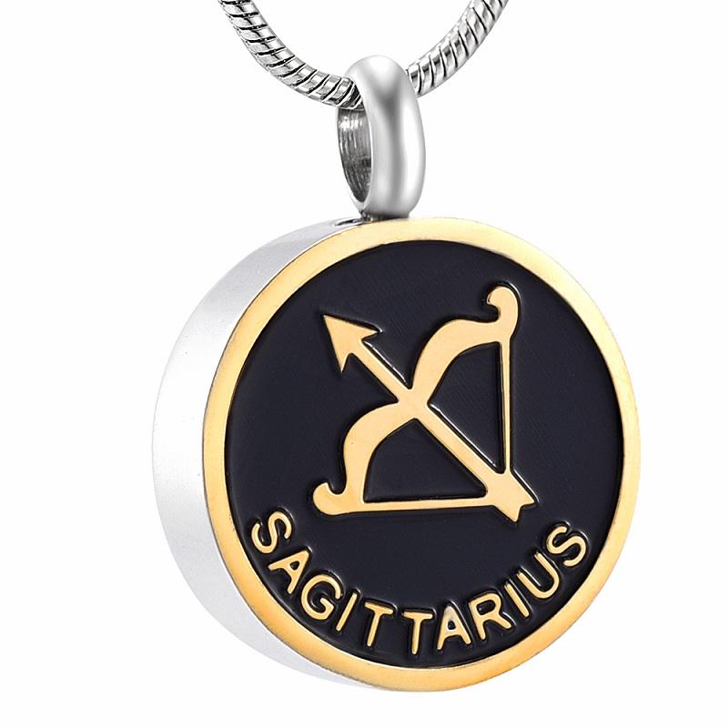 

Chains IJD9968 Stainless Steel The Birthday Series Sagittarius Constellation Sign Memorial Necklace For Ashes Urn Souvenir Jewelry