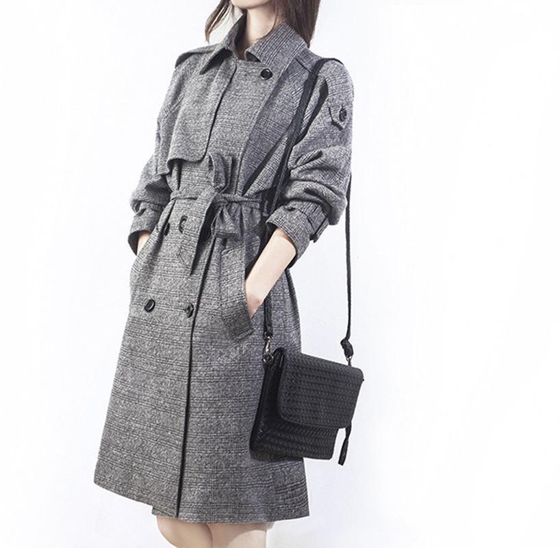 

New Winter Coat Women Long Hooded Woolen Overcoats Warm Bouble-breasted Female Jacket Cloak Windbreaker Female Jacket, Gary