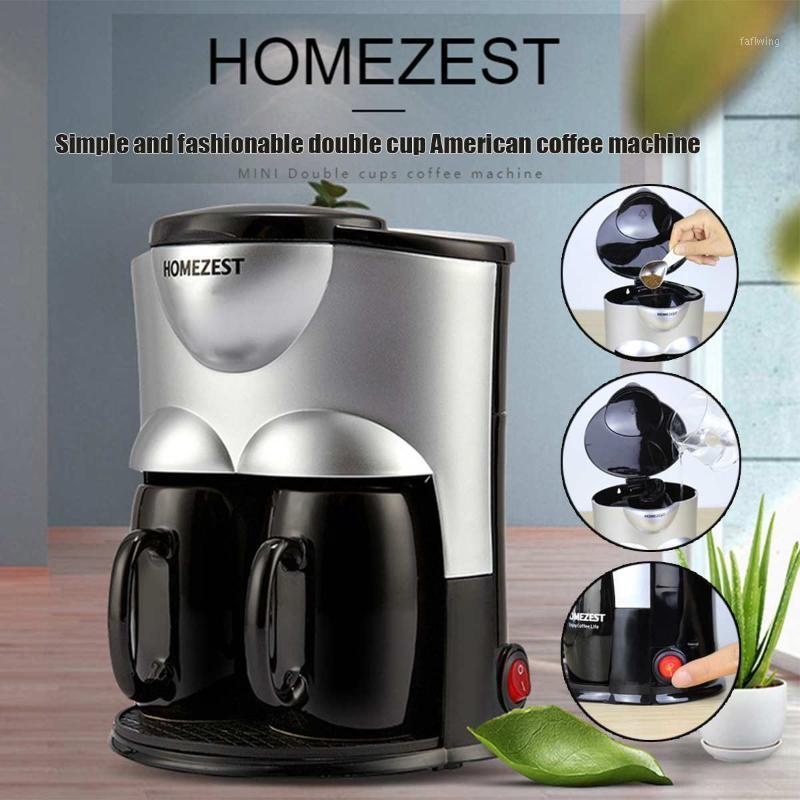 

Coffee Makers Electric Mini Machine Maker Americano Cafetera Espresso Automatic With Ceramic Double Cup1