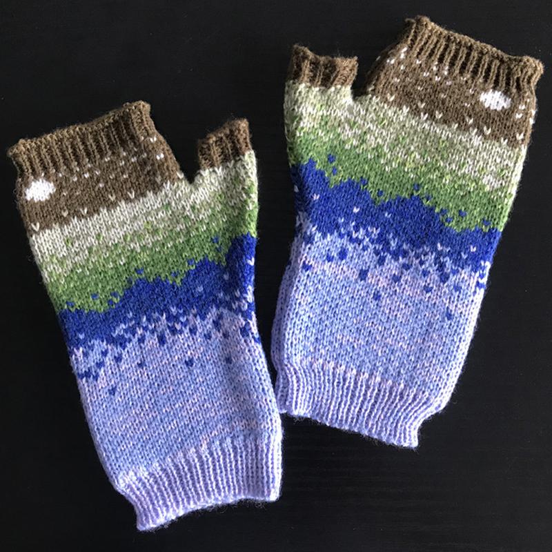 

Fashion Cartoon Gloves Women Fingerless Wrist Sets Winter Warm Knitted Patchwork Mittens 2021 Embroidered Colored Female Gloves