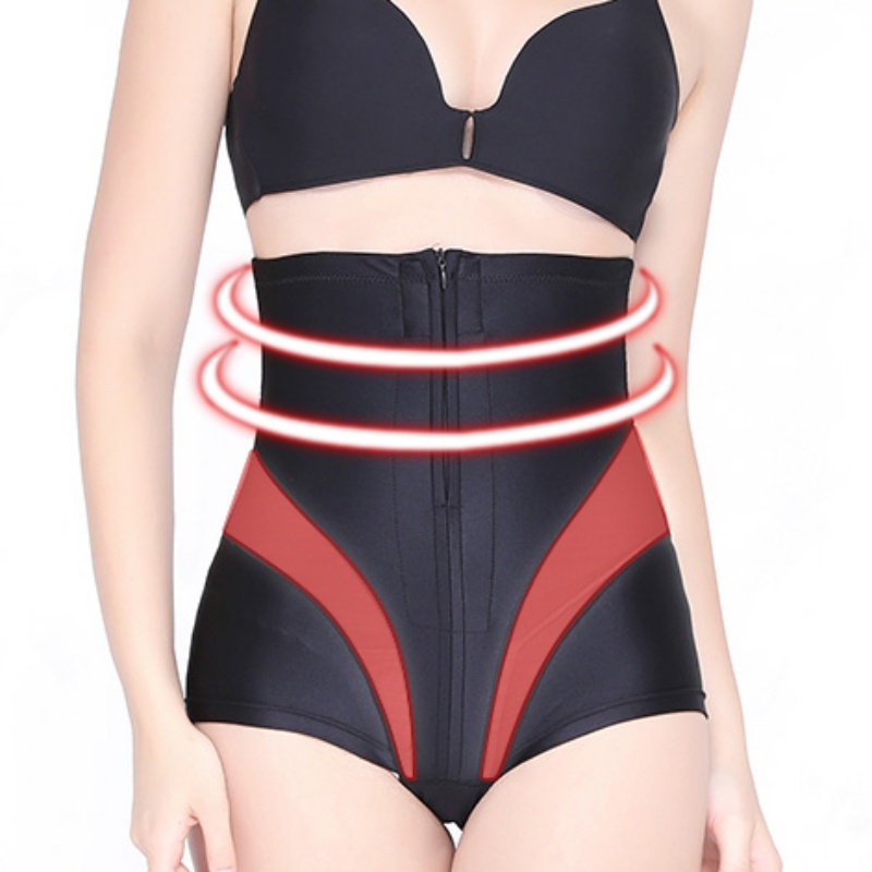 

High Waist Breasted Zipper Control Panties Women BuLifter Belly Slimming Body Shaper Underwear Waist Training Panties