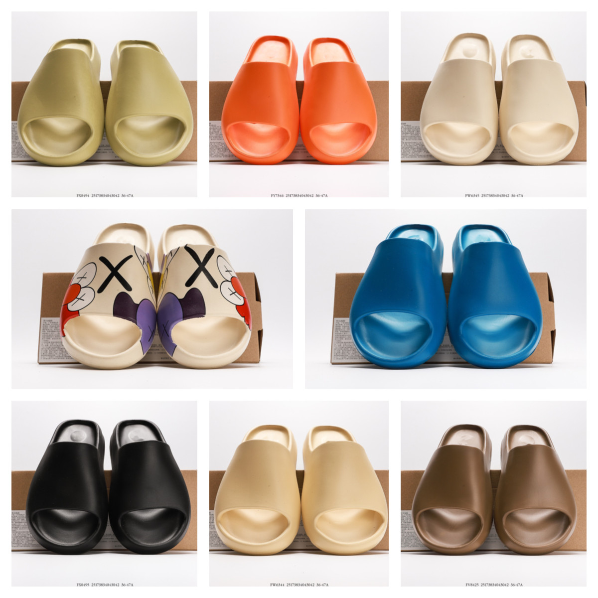 

luxury designer Men women Slides bone resin desert sand 2022 summer Slippers black white Slide Slipper earth brown sandals Soot Core Pure Enfora Graffiti 36-45, Do not choose;other color;contact me