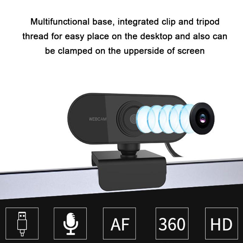 

USB2.0 1080P FHD Webcam 2M Pixel Video Web Camera with Mic for Computer Laptop for Online Teaching Chatting Live Streaming