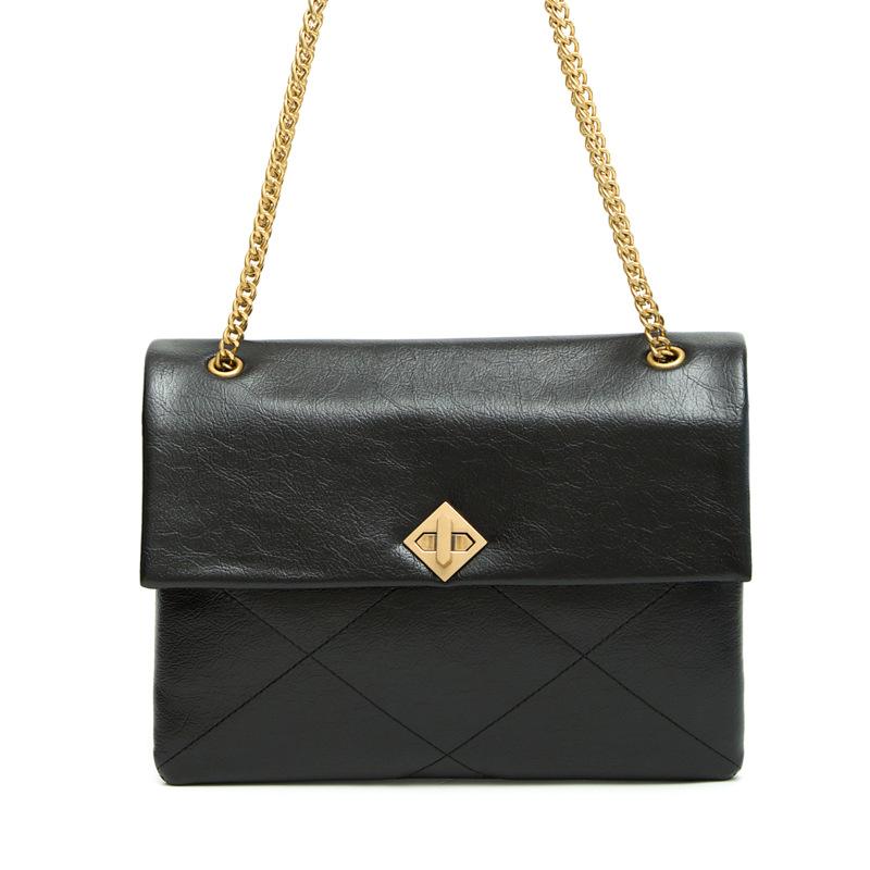 

Women's Fashion luxurious Design Large Capacity Handbag Chain Crossbody Bag Shoulder Bag for Office Daily, Black