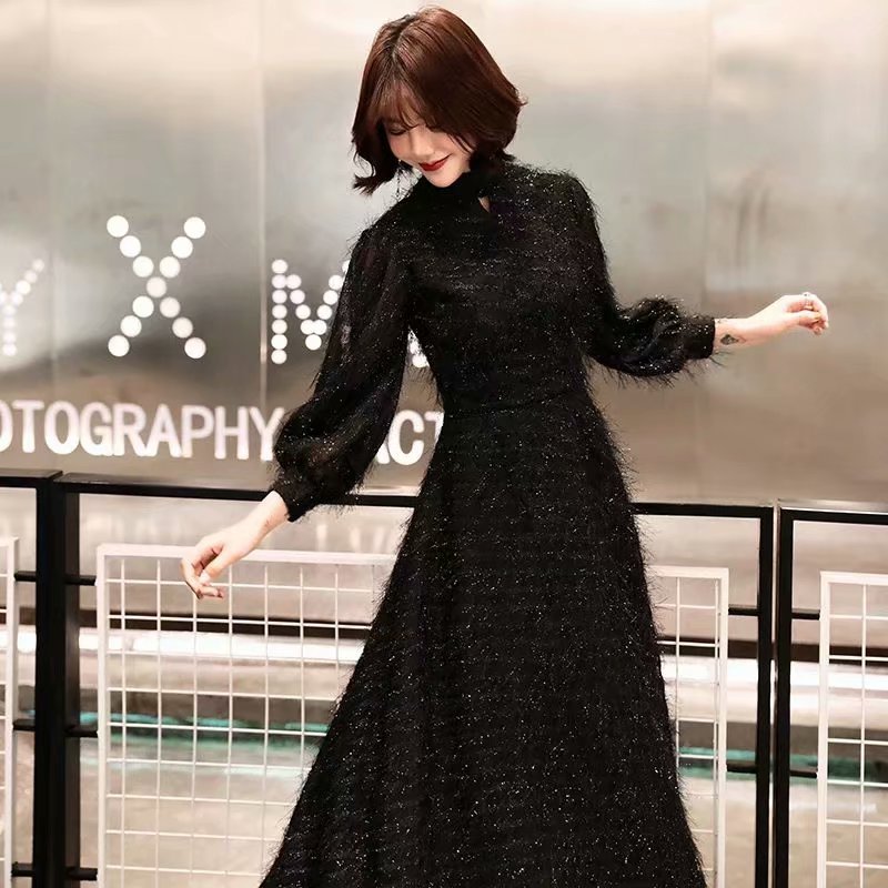 

2021 New "elegant Black Evening Sleeves Women Ballet Long Feast Tea Dressed As a Fiesta Boda" HNPP