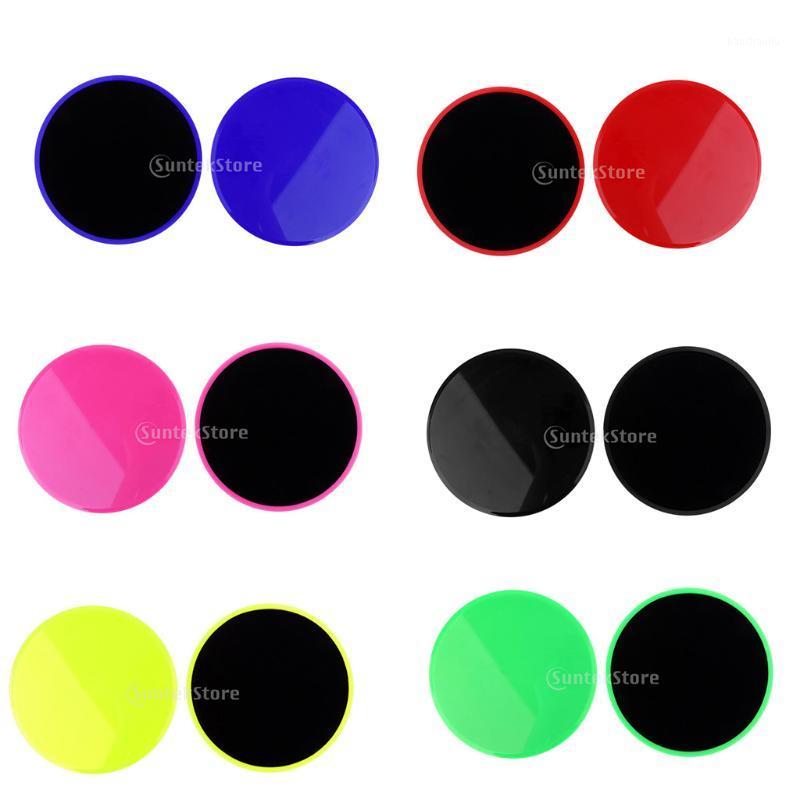 

2 Pieces Fitness Core Sliders Double Sides Exercise Sliding Gliding Discs Use On Carpet or Hardwood Floors Black Green Pink1