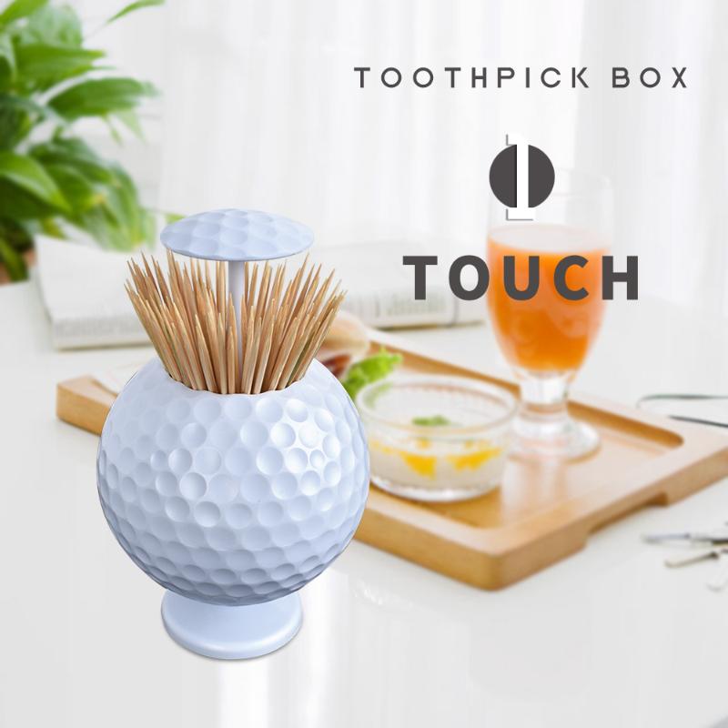 

Creative Automatic One-touch Golf Shape Toothpick Box Golf Decoration Gift For Home And Enthusiasts Desktop Decoration
