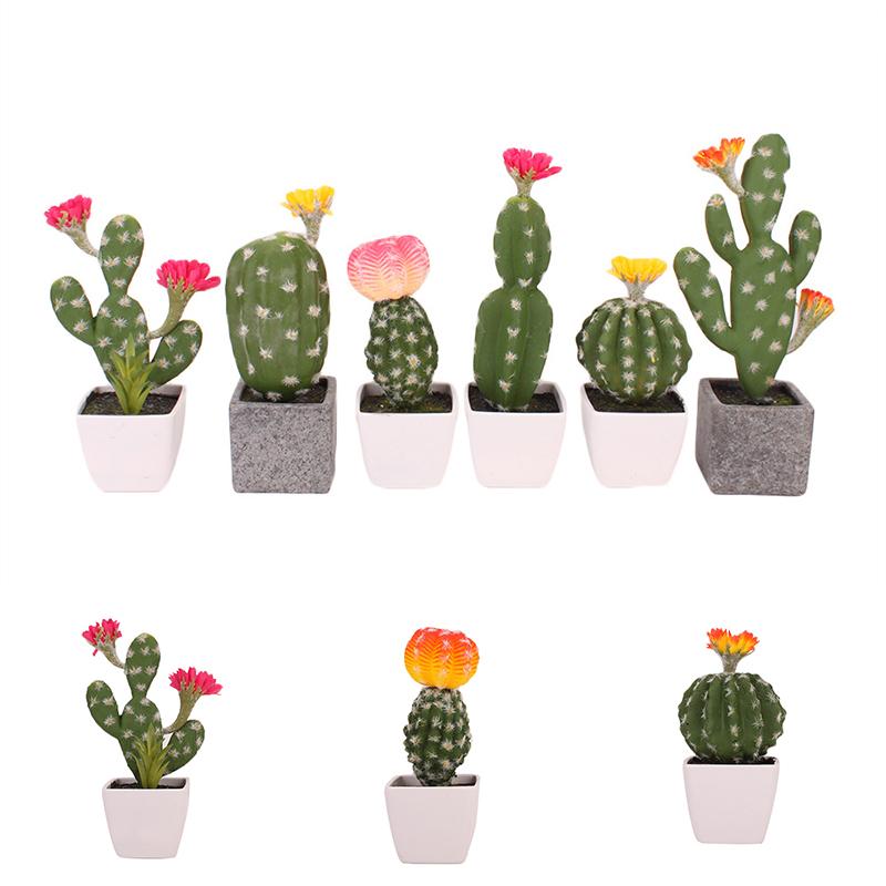 

Artificial Plastic Cactus Succulents Prickly Pear Potted Plant no Pot Eco-Friendly Simulation Home Office Desktop Decoration Hot, 33