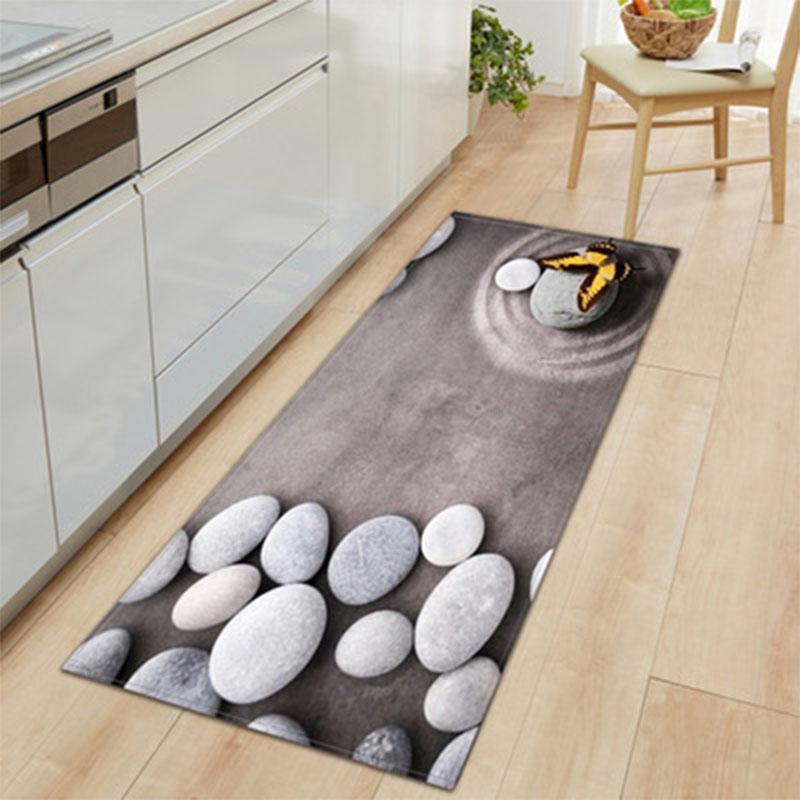 

7mm Soft 3D Long Kitchen Anti-slip Mat Bath Carpet Floor Mat Home Entrance Doormat Absorbent Living Room Floor Mats Kitchen Rug, B004