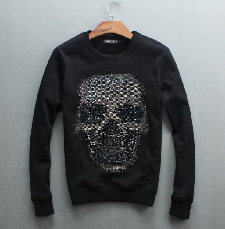 

2021 New Hot Design Man Casual Asian Men's Diamond Size Hoodies 52u8, As shown