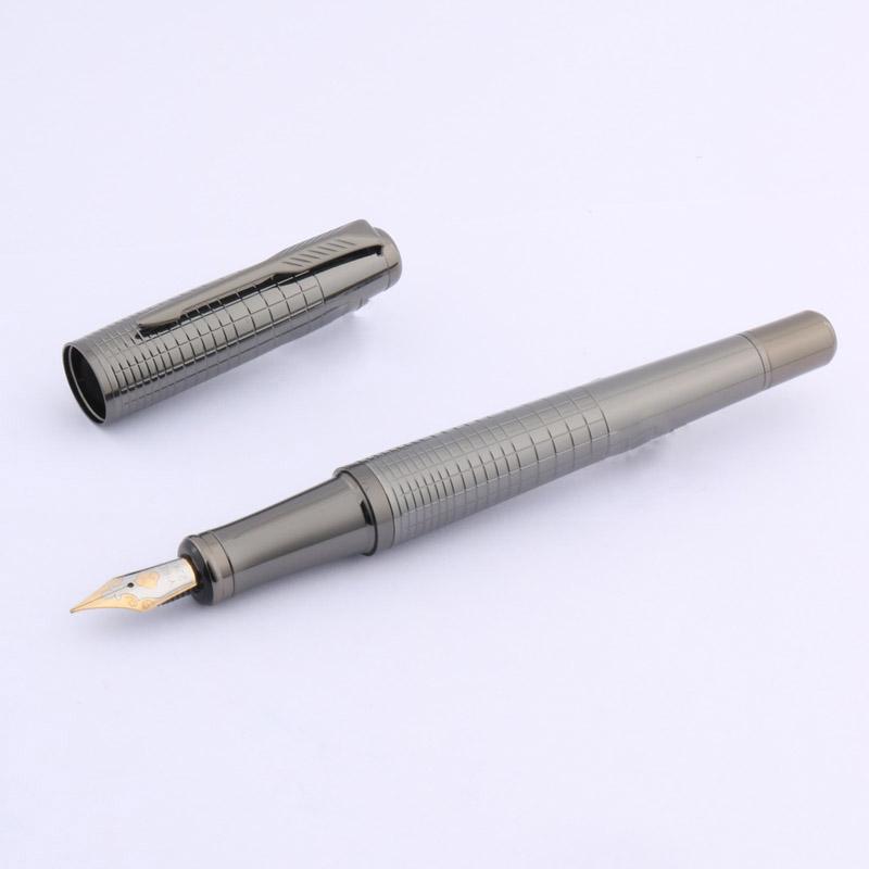 

METAL student pen Gray decoration Business Gun gray Iridium Fountain Pen, Red