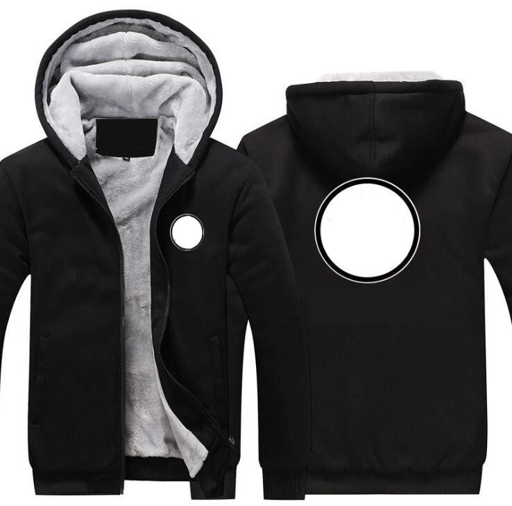 

2021 new motorcycle riding sweater thick sweater with velvet thick zipper cardigan hooded warm jacket