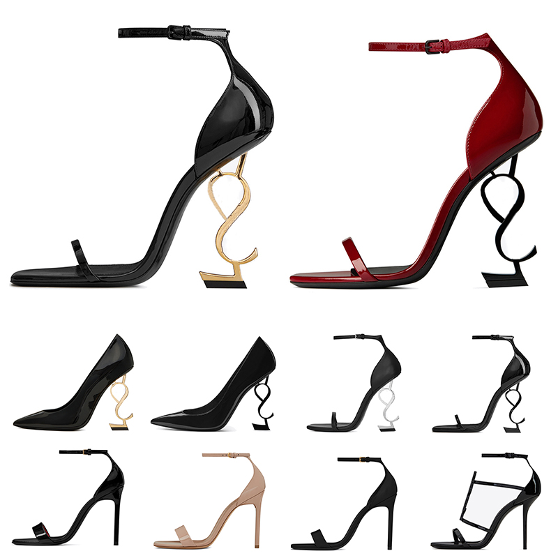 

women luxury Dress Shoes designer high heels patent leather Gold Tone nuede red womens lady fashion sandals Party Wedding Valentine's day 10.5 cm Office pumps, #8