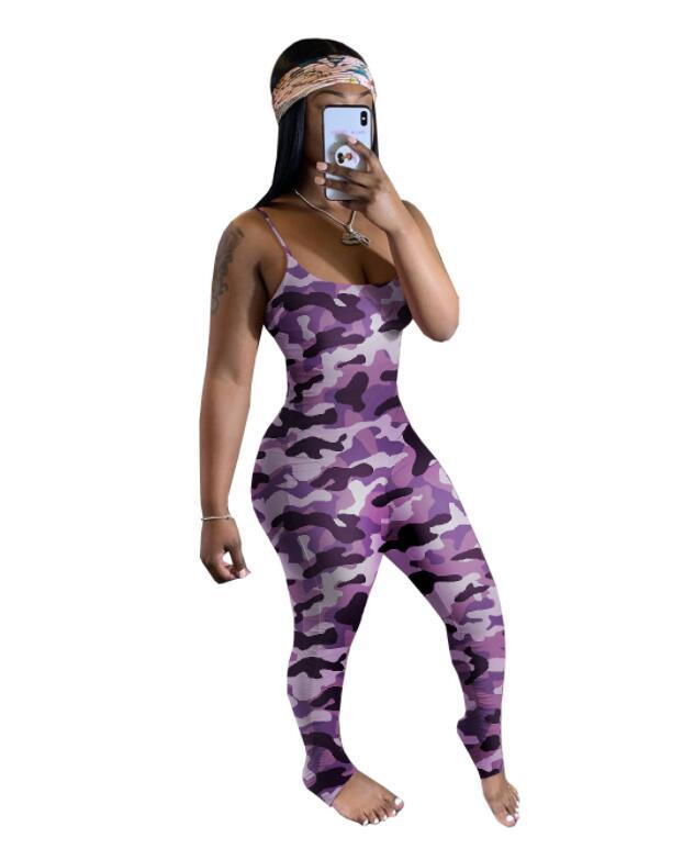 

2020 Summer Women Jumpsuits Street Rompers Draped Strap Gradient Print Sexy Night Club Party Bandage One Piece Outfits, Blue