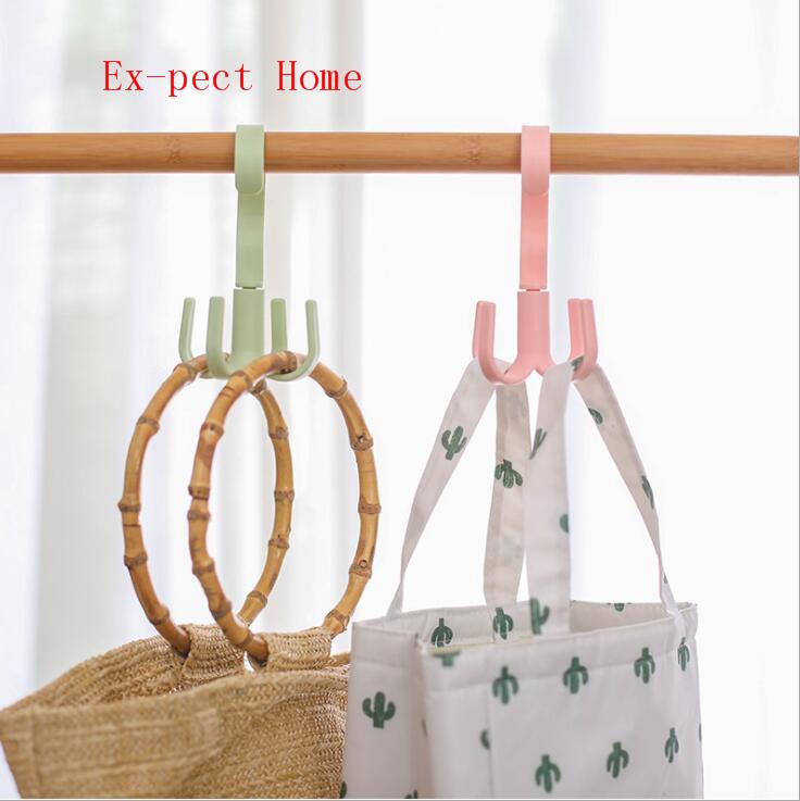 

100pcs Hooks Rack Plastic Rotating Organizer For Household Wardrobe Clothes Hats/Belts/Scarves Hanger Holder