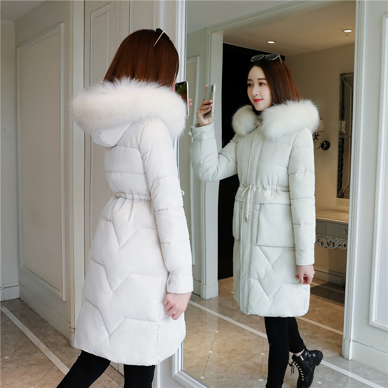 

2021 New New Great Sheet Coated Women's clothing medium and long fine cotton quilted jacket, Black