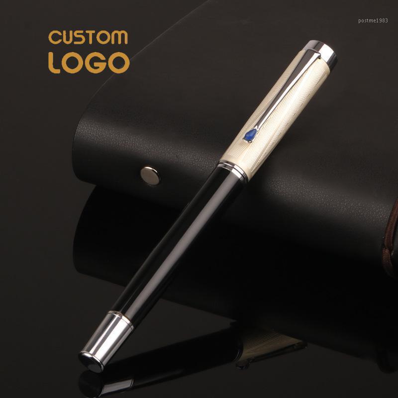 

Luxury Refillable Fountain Pen 0.5mm Office Stationery Nib School Student Gift Customized Logo Metal Fountain Pen1, Red