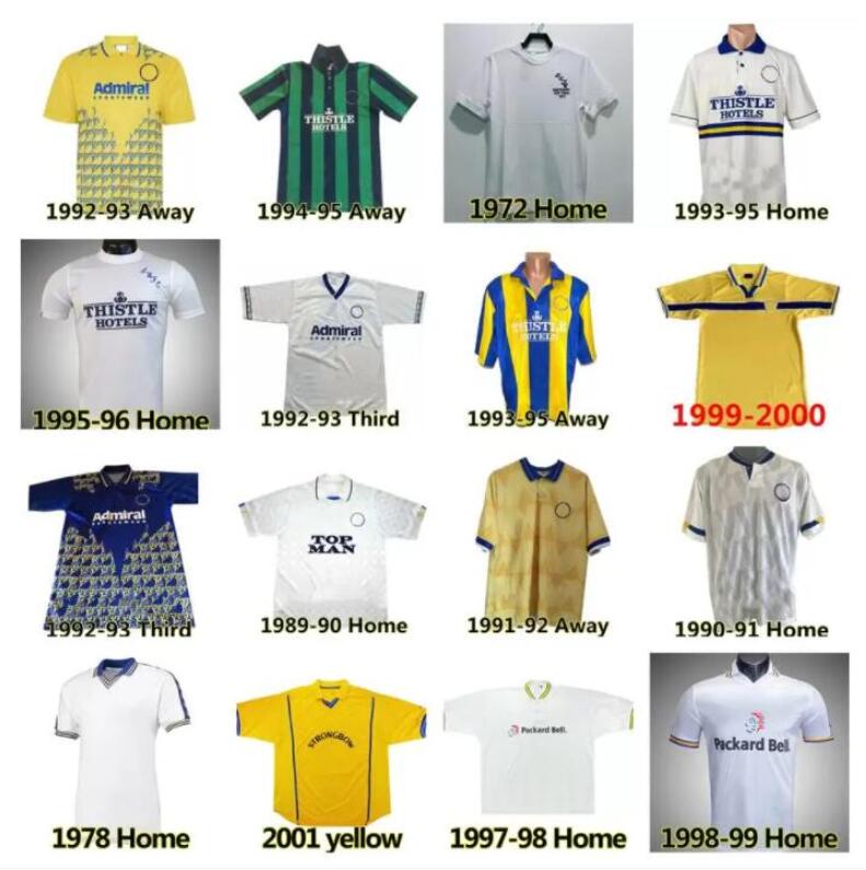 

Retro LEEDS HASSELBAINK Soccer Jerseys 72 77 78 1989 90 91 92 93 96 97 98 99 2000 01 united SMITH KEWELL home white away HOPKIN Classic vintage ancient Football shirt topS, 1993-95
