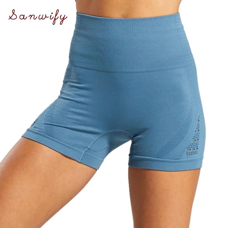 

Fitness Energy Seamless Yoga Shorts Running Shorts Women Gym Short Slim Fit Fitness Workout Activewear, Gray