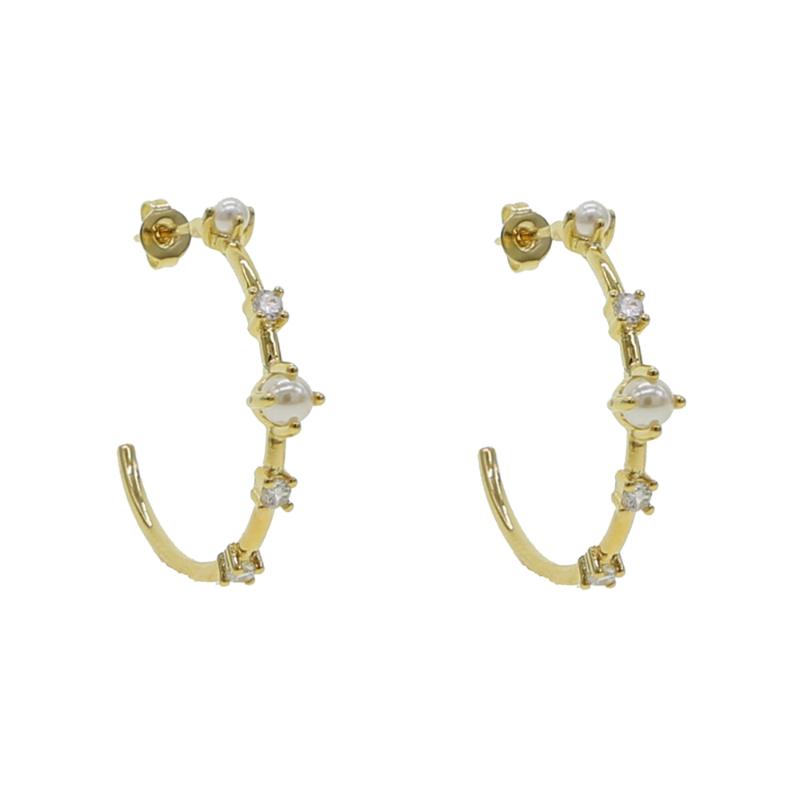 

pearl hoop earring classic simple fashion girl women jewelry wholesale
