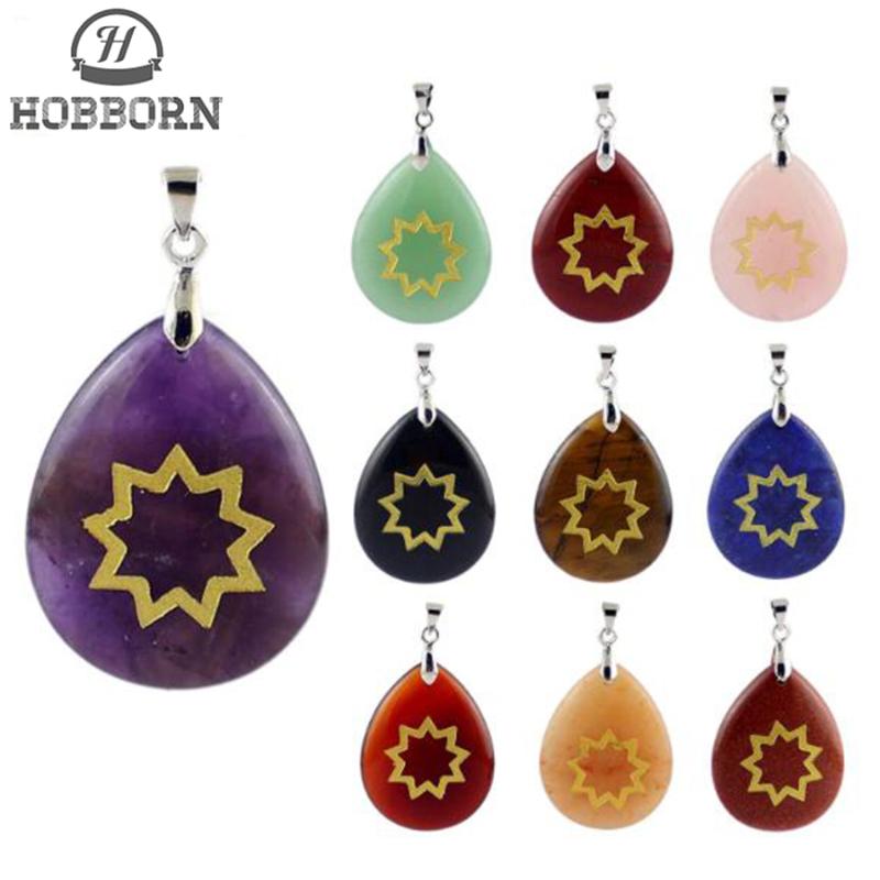 

Classic Bahai Religous Necklace Handmade Crystal Natural Stone Men Women Healing Energy Stone Pendants & Necklaces Jewelry Gift