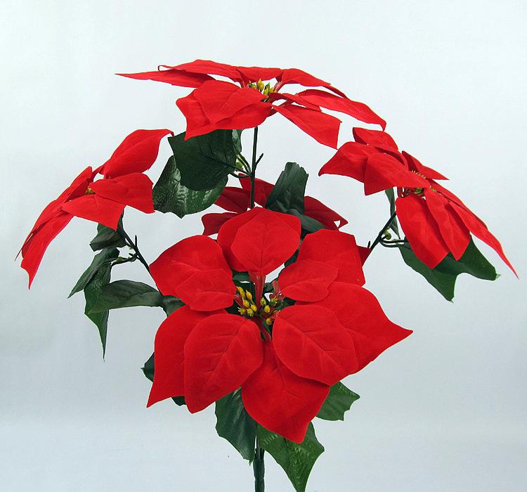 

Flower simulation , arts and crafts Poinsettia Christmas decoration Christmas gifts home decoration Do not contain flower pot, Red
