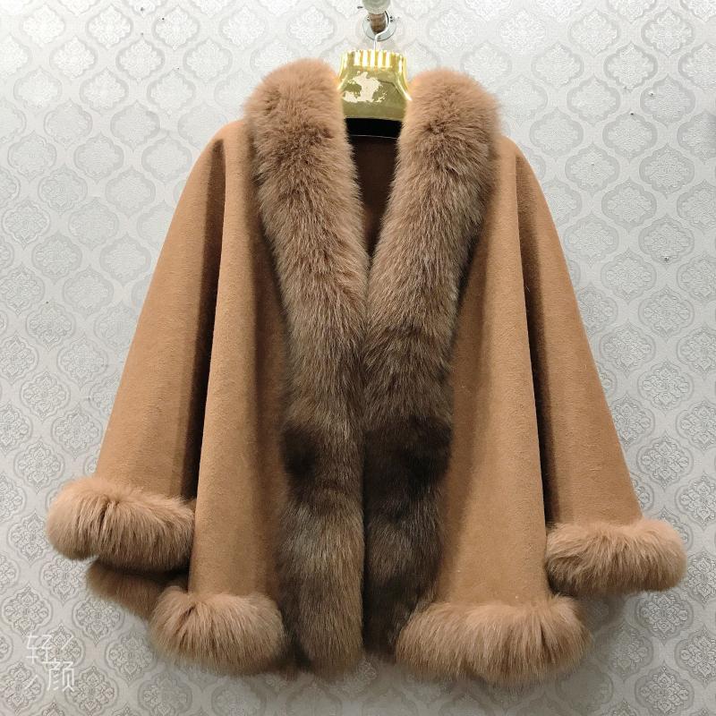 

Fur Fur Shawl Wrap Poncho Coat Outwear Jacket Wedding Cloak Wool Wraps Christmas Birthday Gift Double Faced Cashmere, White