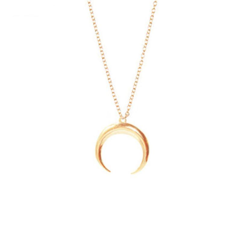

Pendant Crescent Charm Necklace Moon Pendant Curved Jewelry Delicate