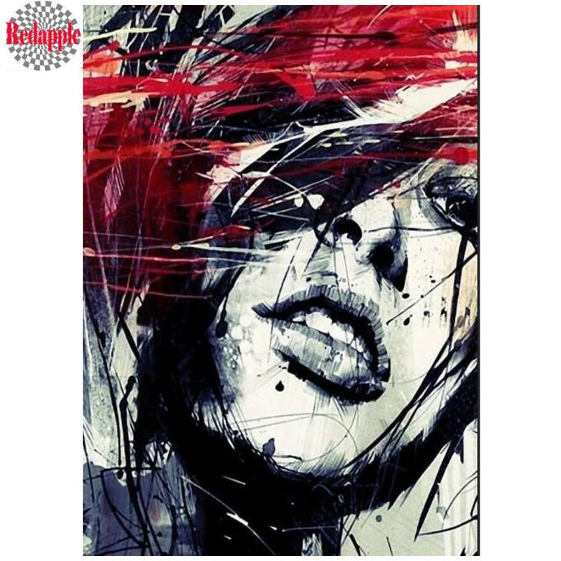 

Diamond Painting abstract woman face Full display Landscape Diamond Mosaic Cross Stitch Kit Embroidery With Square round
