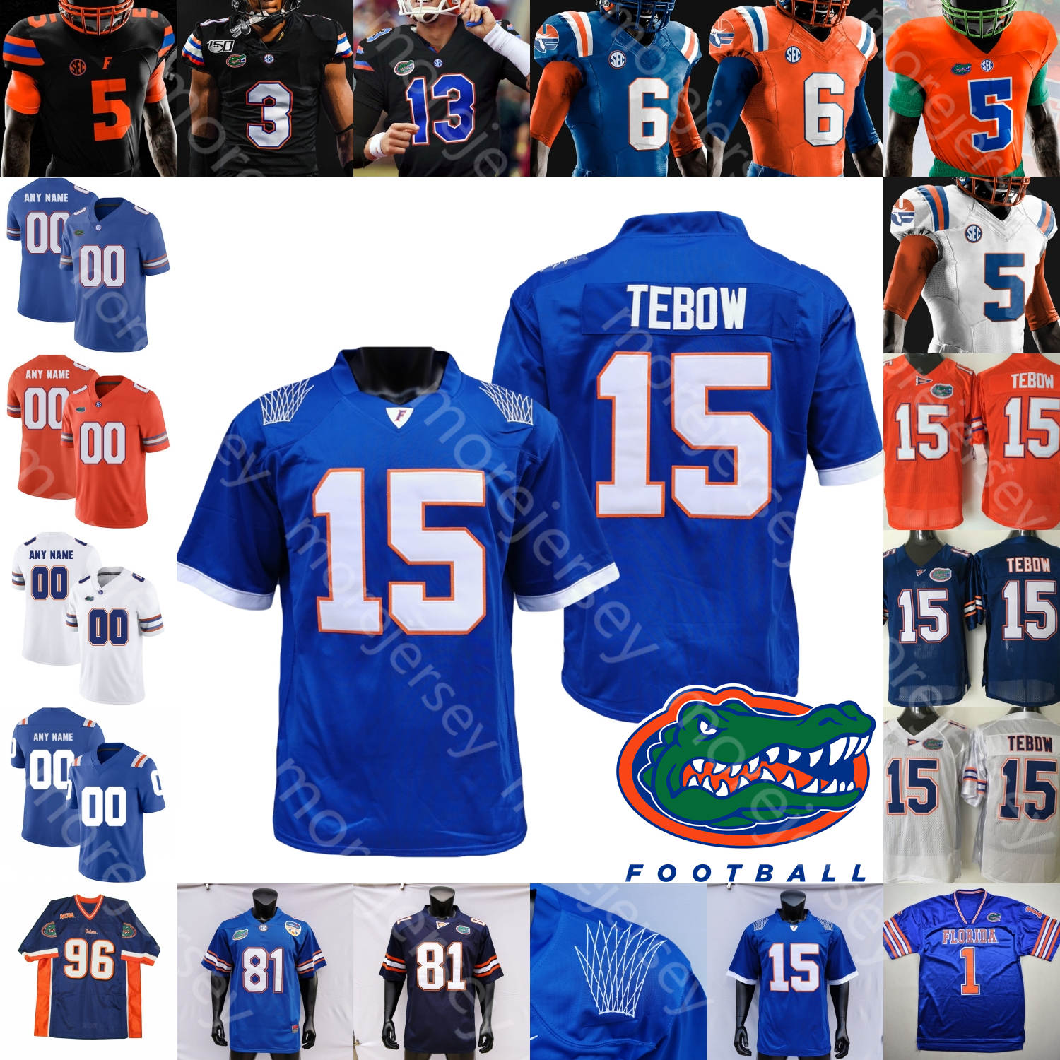 

Custom Florida Gators Football Jersey NCAA College Aaron Hernandez Tim Tebow Emmitt Smith Kyle Trask Toney Malik Davis Pierce Kyle Pitts, Navy