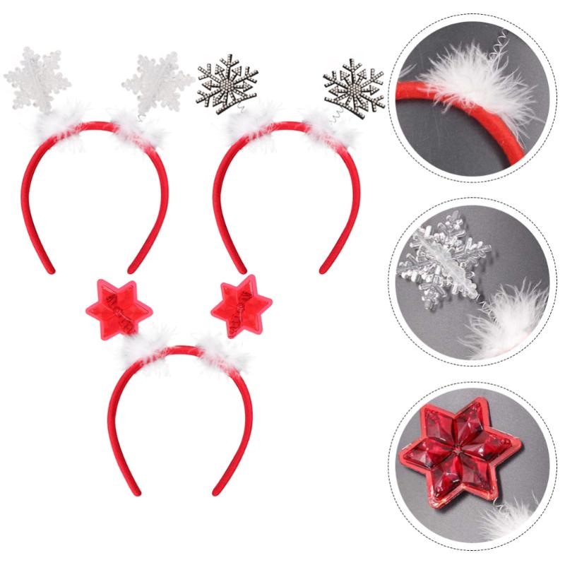 

3pcs Lovely Hair Hoop Creative Christmas Hair Band Xmas Themed Headdress
