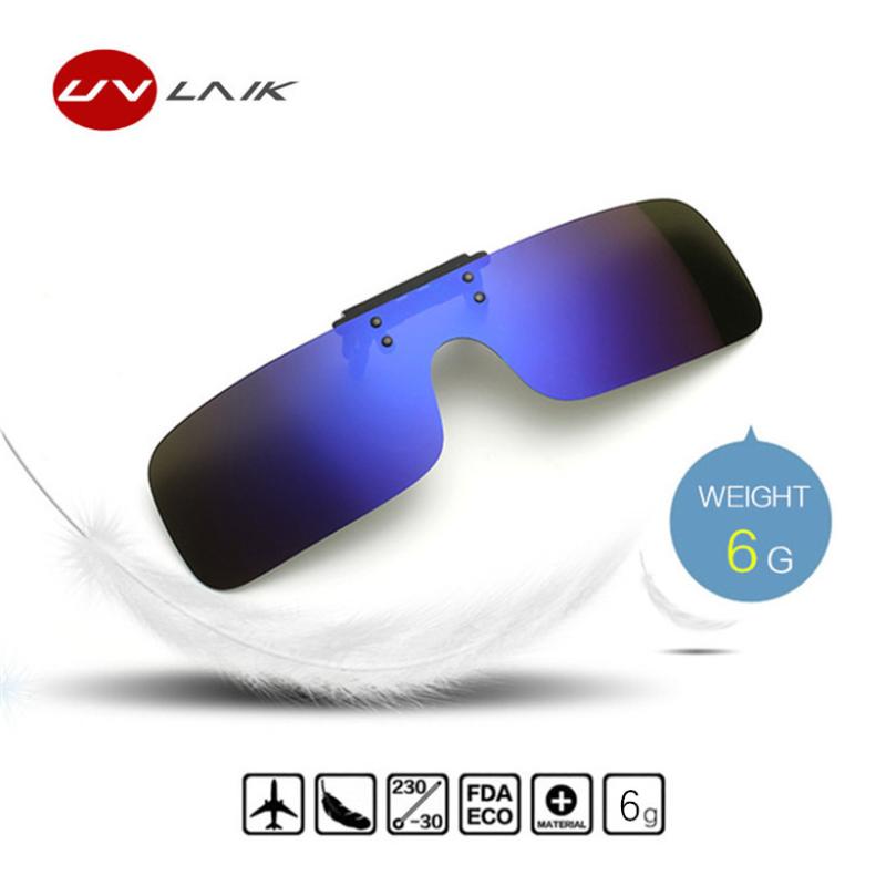 

UVLAIK Clip on Sunglasses Men Driving Polarized Flip up Glasses Women Frameless Night Vision Goggles Eyeglasses Clip