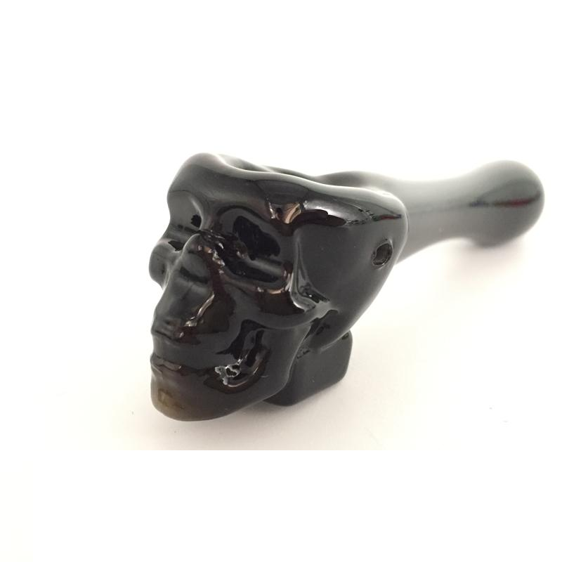 

2021 Pyrex Oil Burner Pipes Thick skull Smoking Hand spoon Pipe 3.93 inch Tobacco Dry Herb For Silicone Bong Glass fast ship